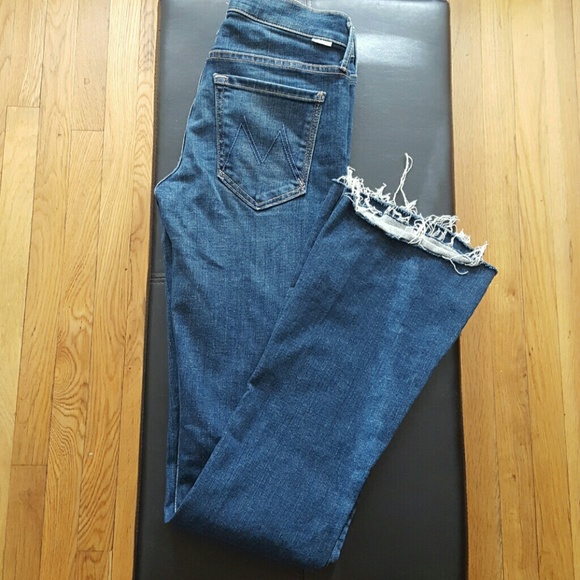 MOTHER Denim - Mother Runaway Medium Wash Fray Hem Bootcut Jeans